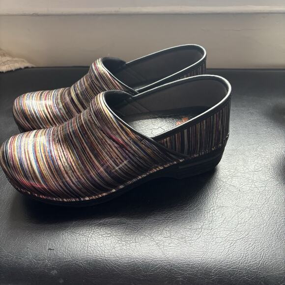Dansko 39 (8.5-9) Multicolored Slip On Clog Leather Womens. EUC Nursing Comfort - Picture 2 of 5
